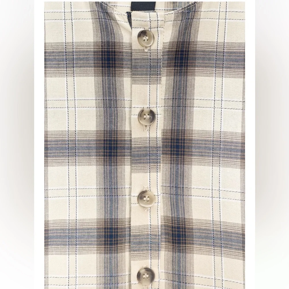 ZARA COLLECTION PLAID SHIRT DRESS - Picture 6 of 10